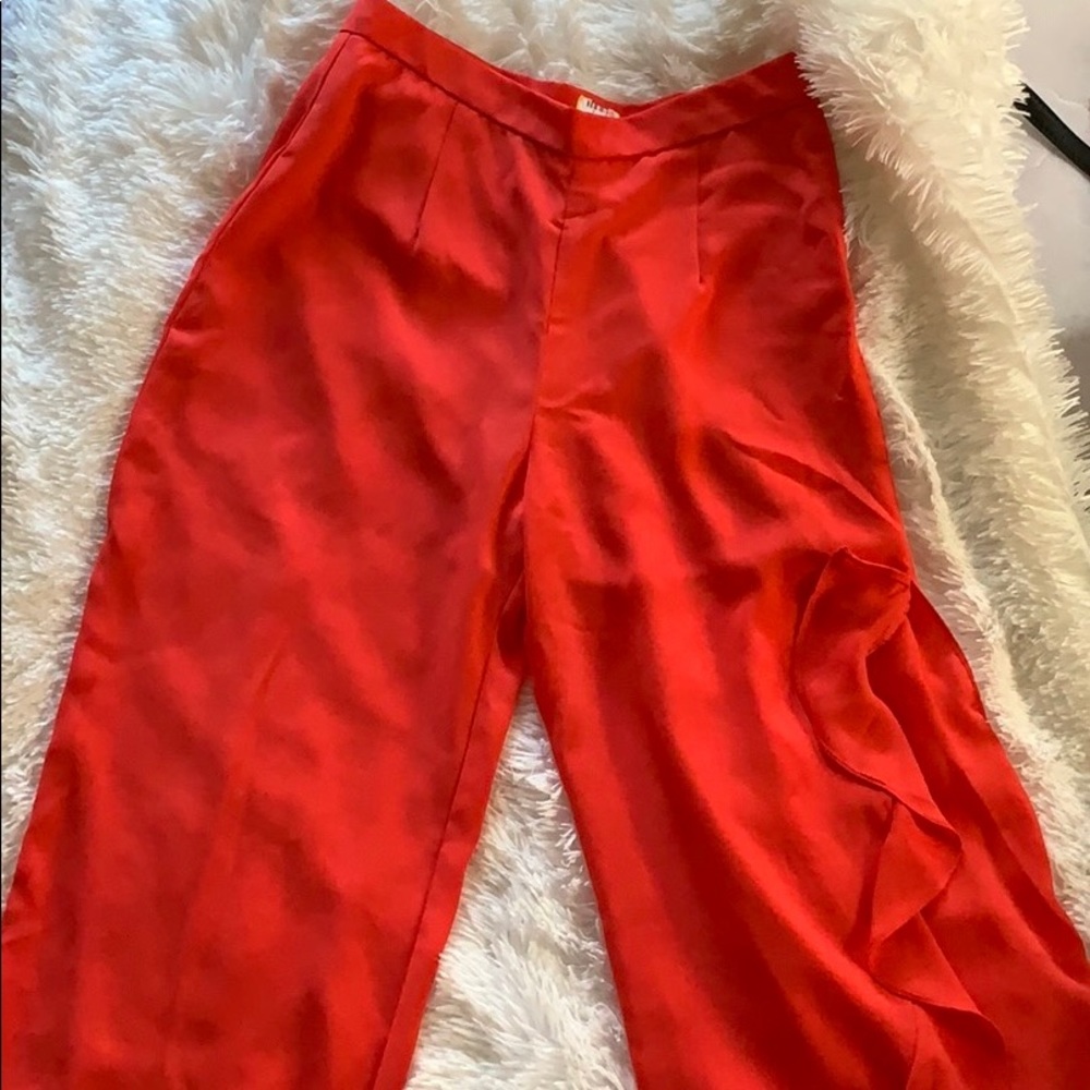 Kira Asymmetrical Crop Ruffle Pants